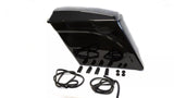 Vivid Black 4" Extended Stretched Saddlebags Base and Lid for Harley Touring