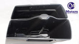 Vivid Black 4" Extended Stretched Saddlebags Base and Lid for Harley Touring