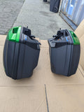 Green Improved 38L saddlebags Paniers for Kawasaki Versys 650 1000LT Ninja H2