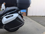 White Improved 38L saddlebags Paniers for Kawasaki Versys 650 1000LT Ninja H2