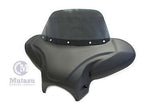 38" Large Matte Black Universal Batwing Fairing for Motorcycle Cruisers - Type B