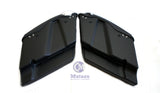 Matte Black Curve Extended Saddlebags Stretched Bags for 2014 up Harley Touring