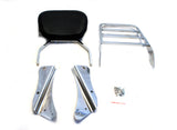 Chrome Sissy Bar Backrest & Luggage Rack for 01-08 Honda Spirit 750 VT750 DC