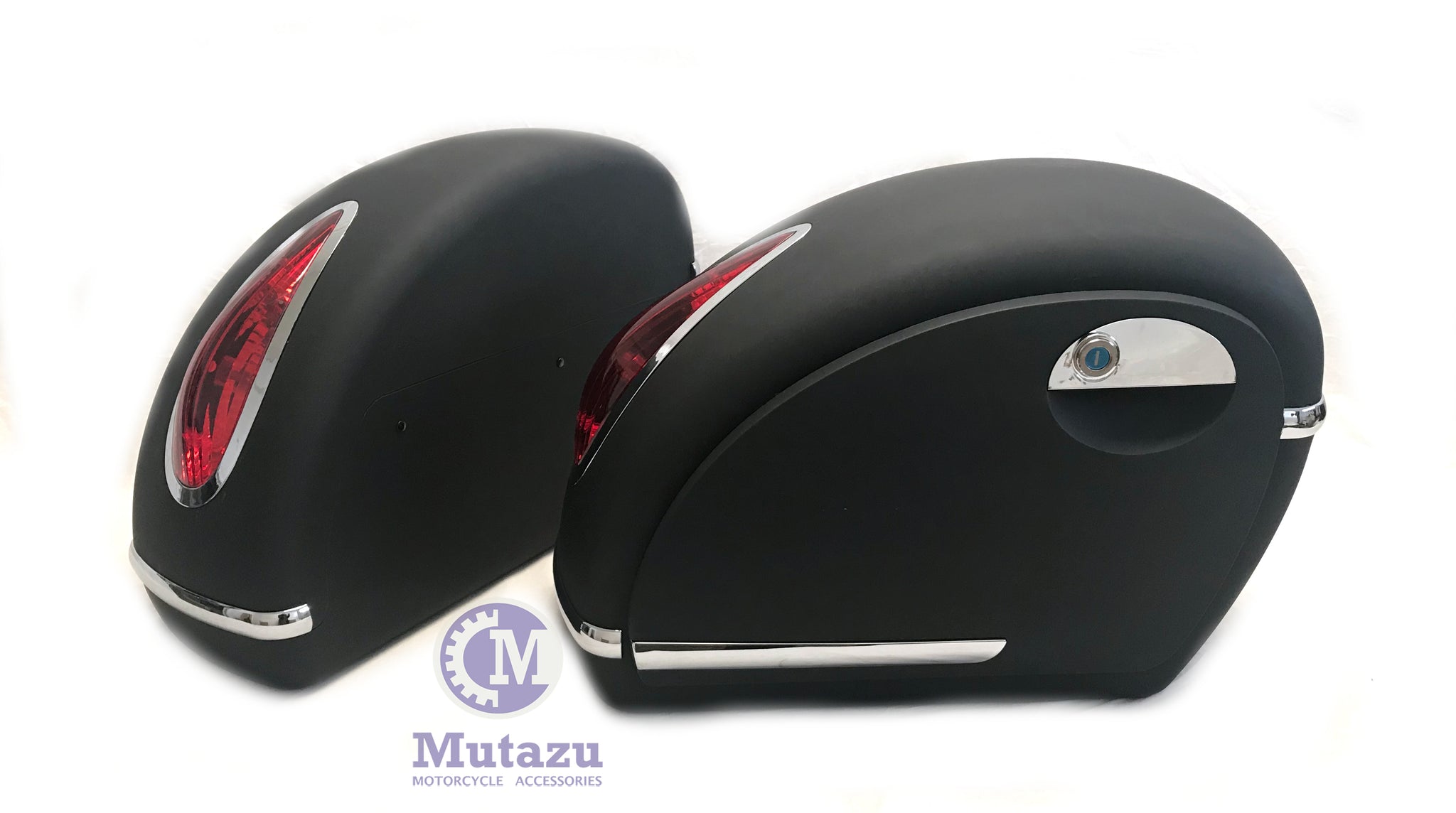 Universal MU Hard Saddlebags Matte Black Mutazu Inc