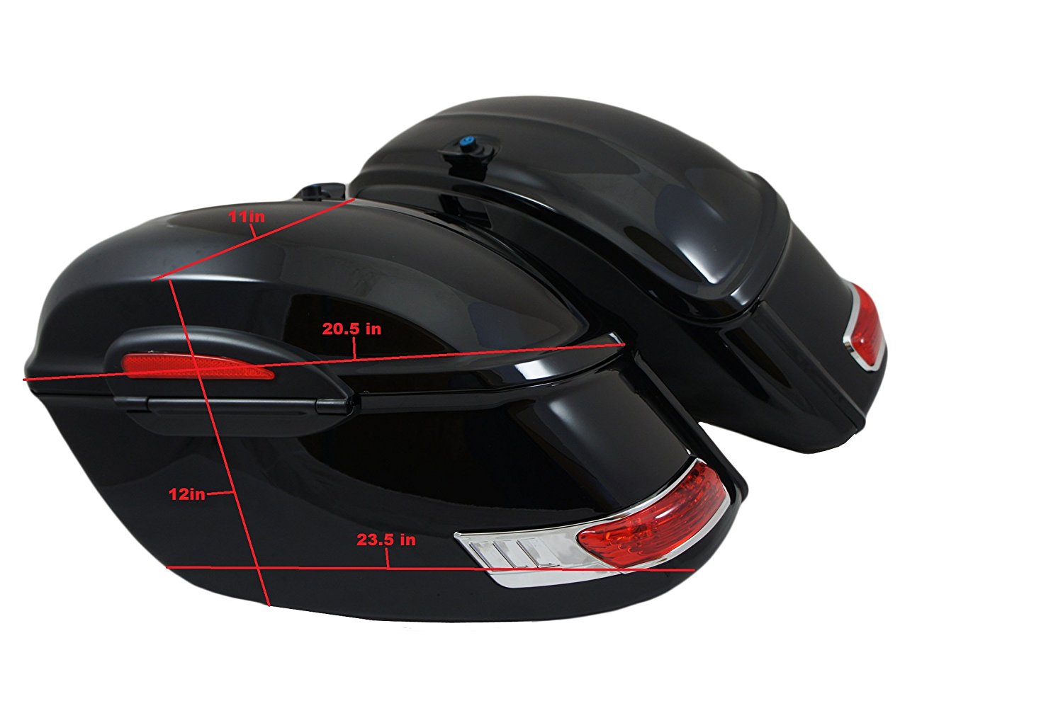 Universal RS Hard Saddlebags Gloss Black Mutazu Inc