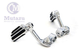 Mutazu Chrome 1.25" Streamliner Engine Guard Foot Peg fits Suzuki Yamaha Honda Harley